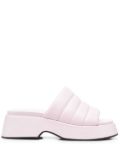 GANNI padded platform mules - Pink