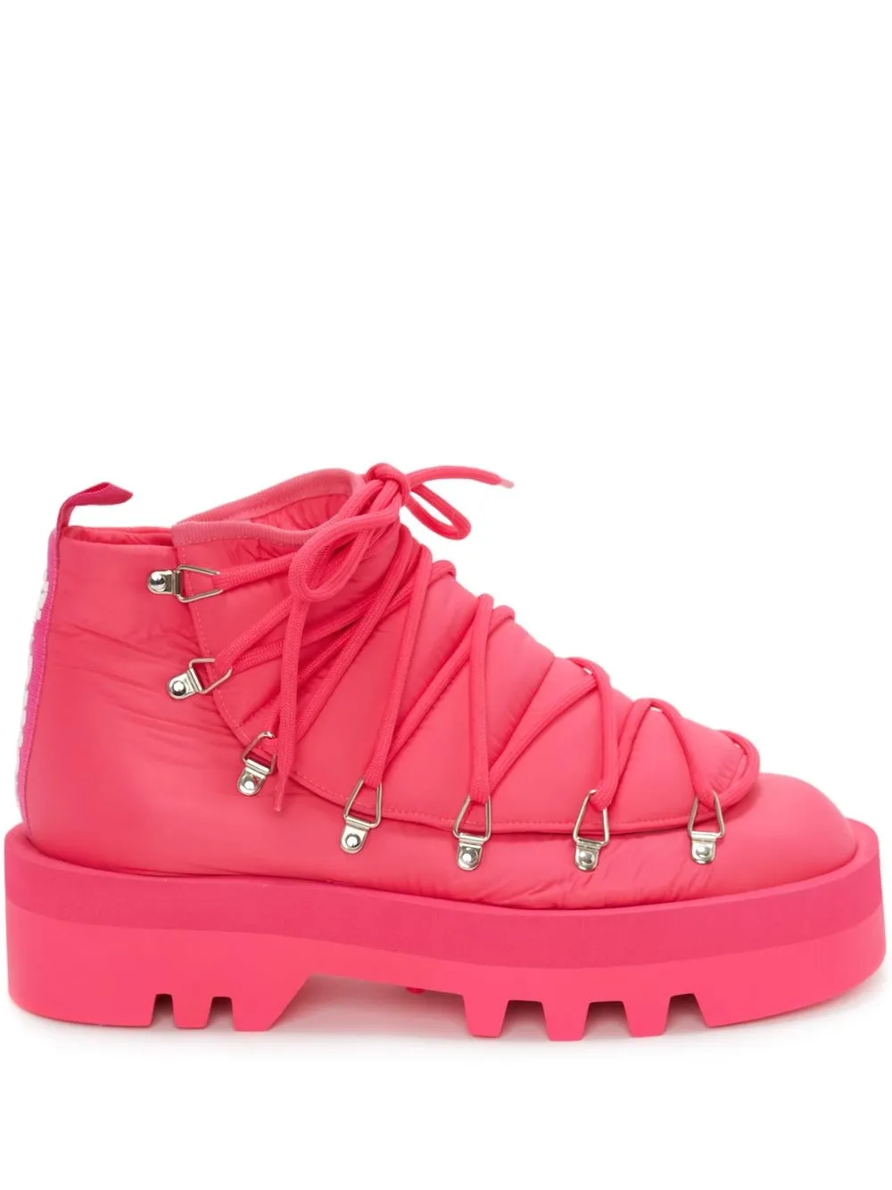 

JW Anderson padded lace-up boots - Pink