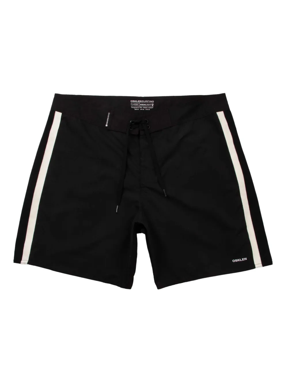 Osklen Bermuda de praia com estampa de logo | Preto | Image 1