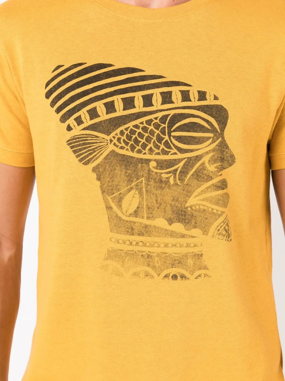 Osklen Graphic-print Cotton-hemp T-shirt In Yellow