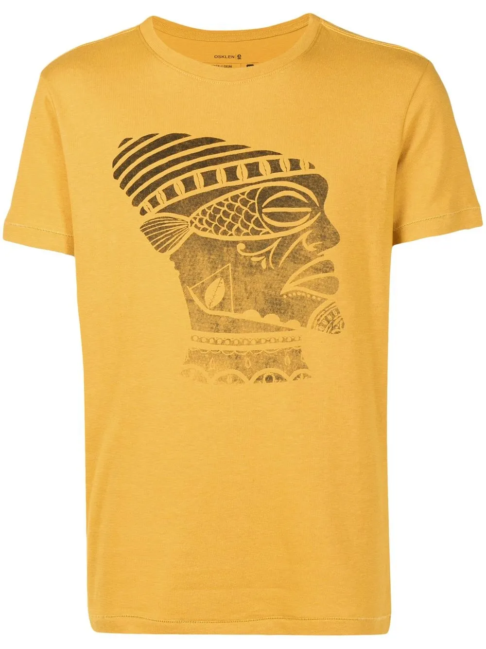 Osklen Graphic-print Cotton-hemp T-shirt In Yellow