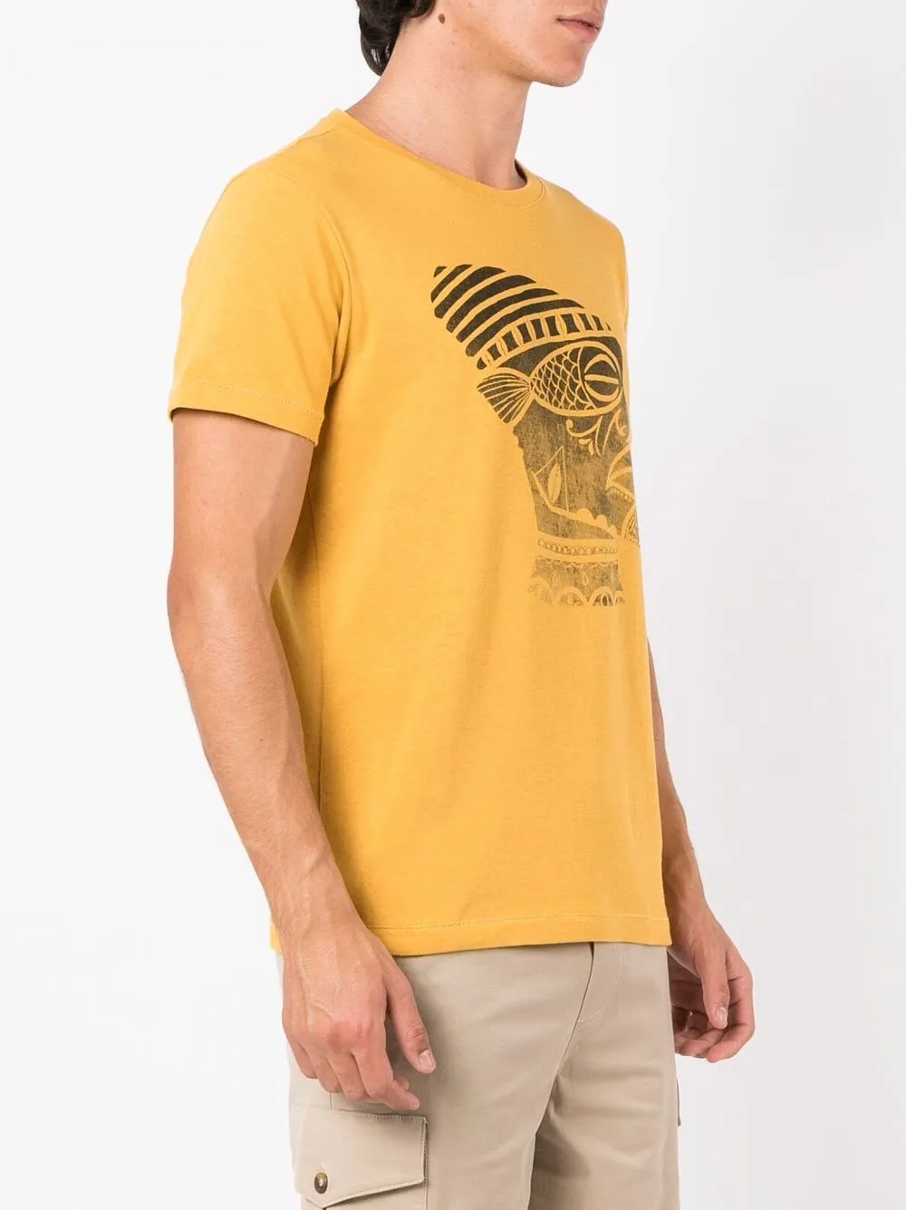 Osklen Graphic-print Cotton-hemp T-shirt In Yellow