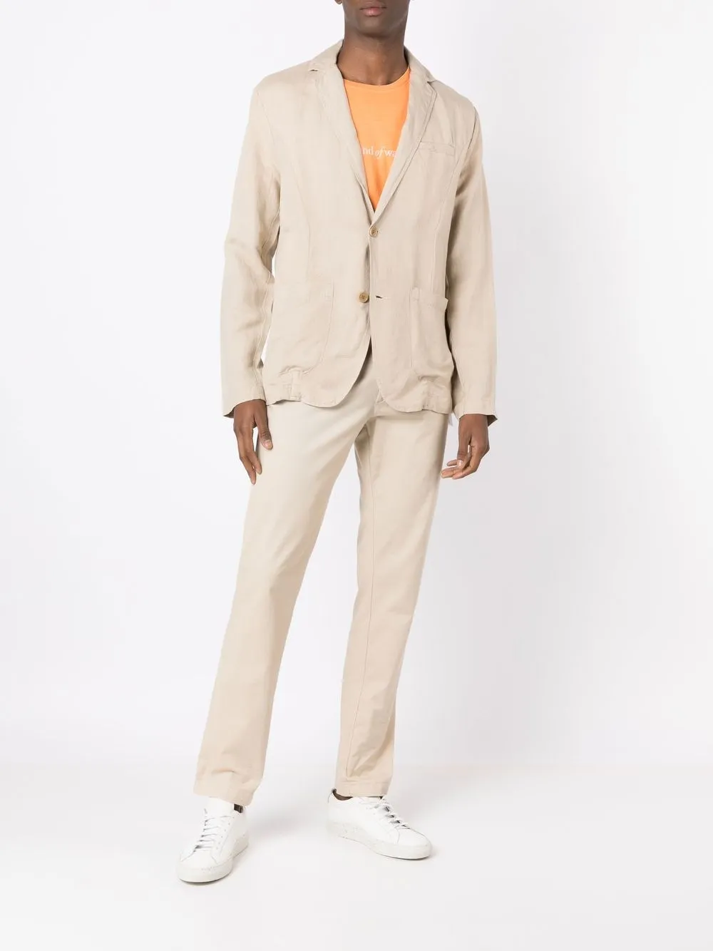 Osklen Blazer met enkele rij knopen - Beige