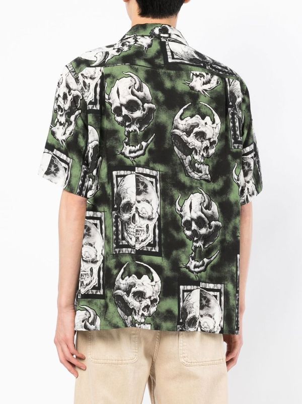 WACKO MARIA x 56 Tattoo Studio skull-print Shirt - Farfetch