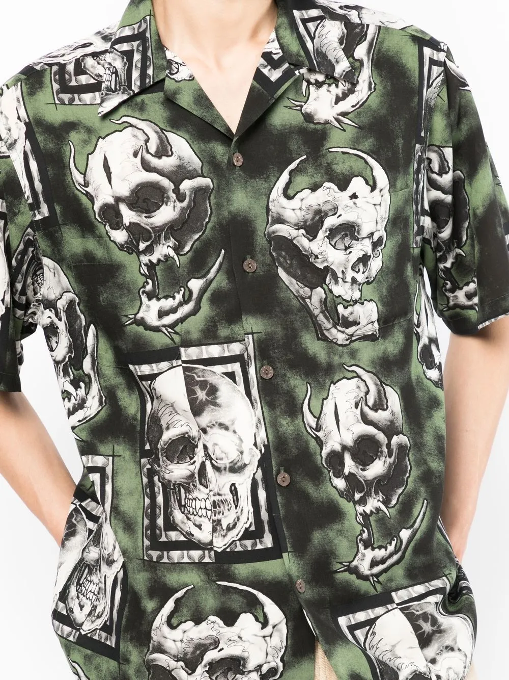 WACKO MARIA x 56 Tattoo Studio skull-print Shirt - Farfetch