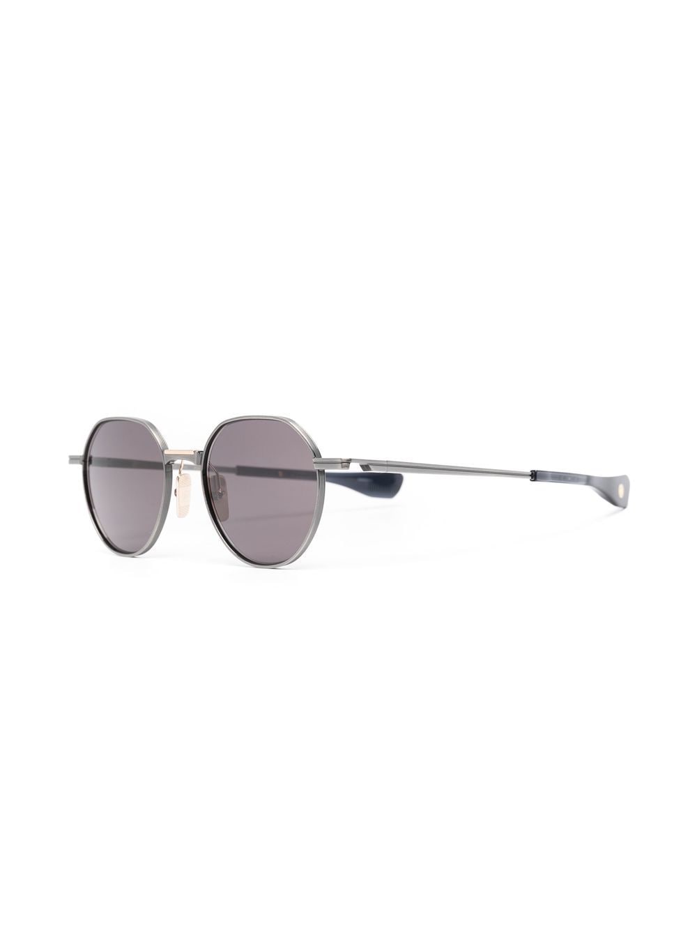 Shop Dita Eyewear Vers-one Round-frame Sunglasses In Silber