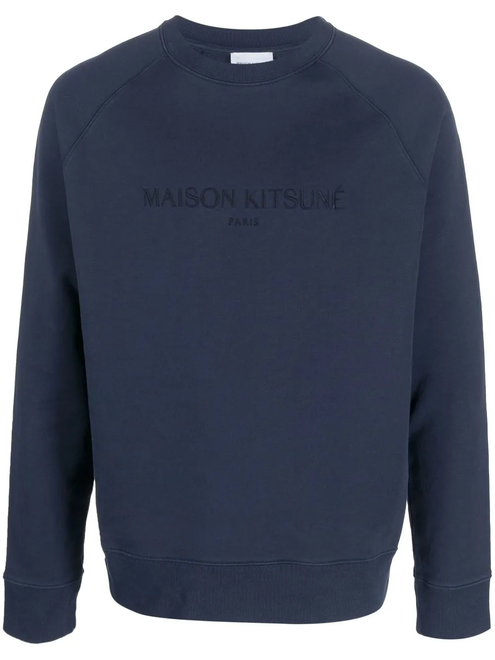 

Maison Kitsuné embroidered-logo cotton sweatshirt - Blue