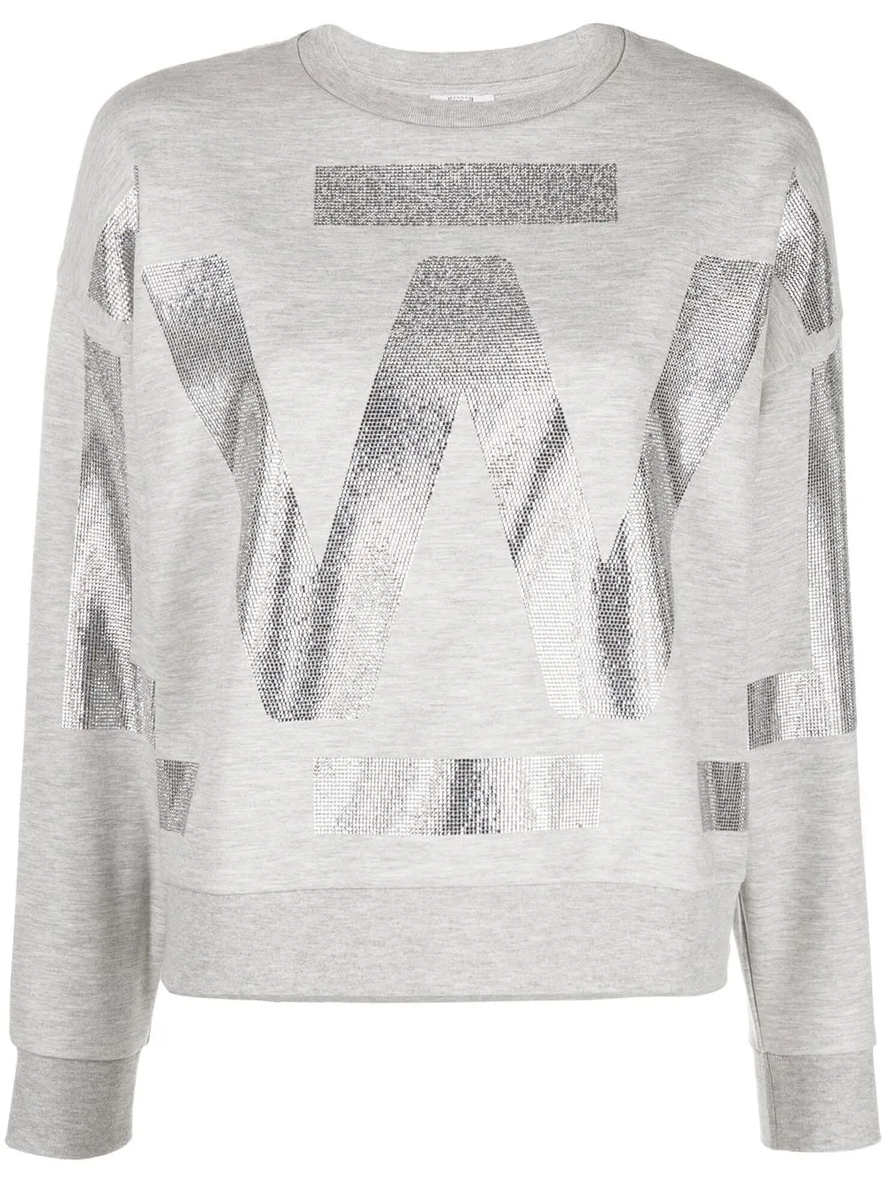 

Wolford crystal-embellished long-sleeved sweatshirt - Grey