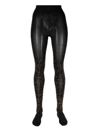 Pieces all over glitter tights in black