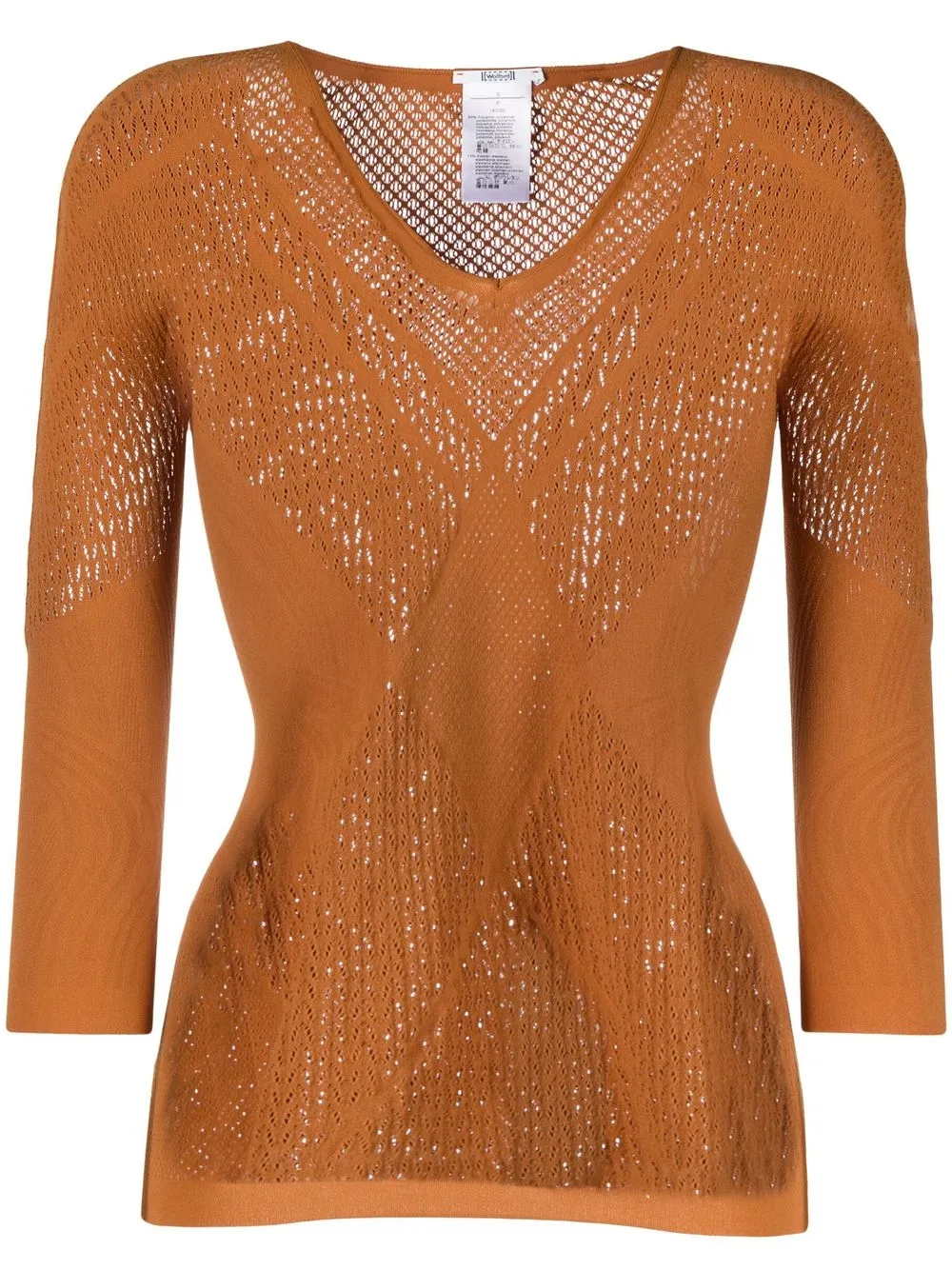 

Wolford Romance Net top - Brown