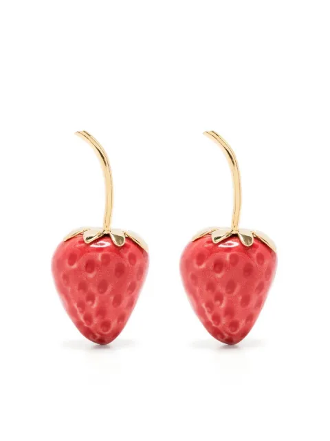 Andres Gallardo aretes con forma de fresa