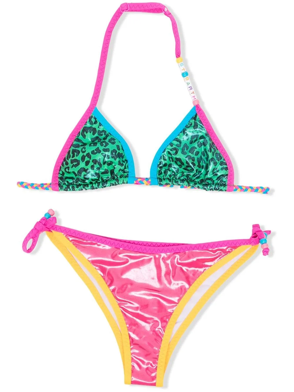 

MC2 Saint Barth Kids bikini con diseño color block - Azul