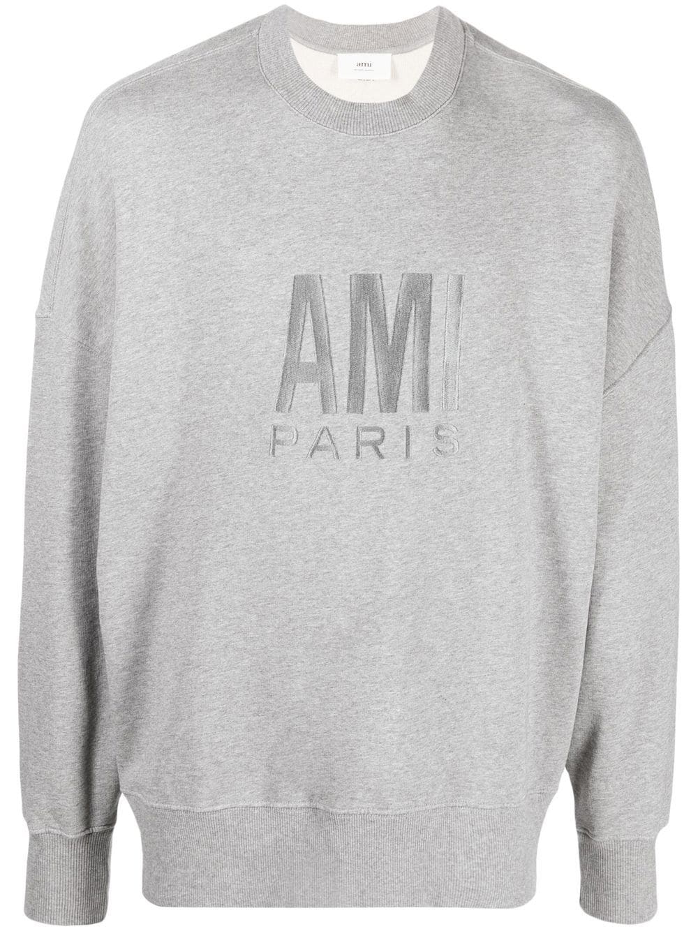 AMI ALEXANDRE MATTIUSSI LOGO-EMBROIDERED OVERSIZE SWEATSHIRT