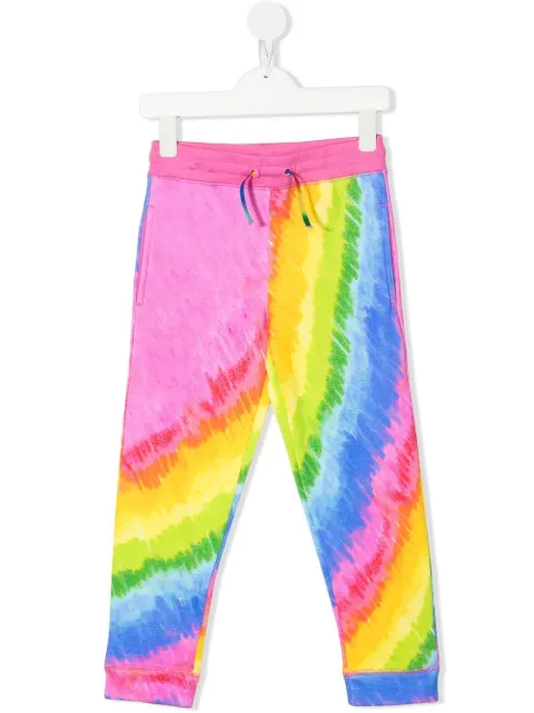 Stella McCartney Kids rainbow-print cotton track-pants