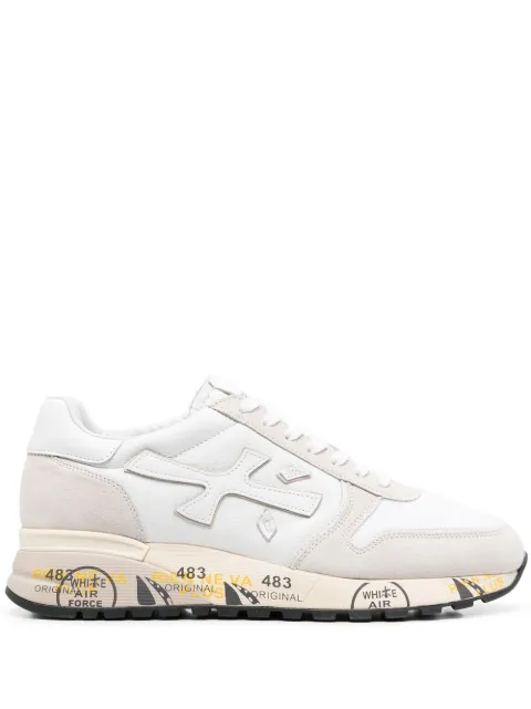 Premiata stamp-effect leather sneakers