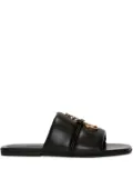 JW Anderson JW Anchor logo-plaque slides - Black