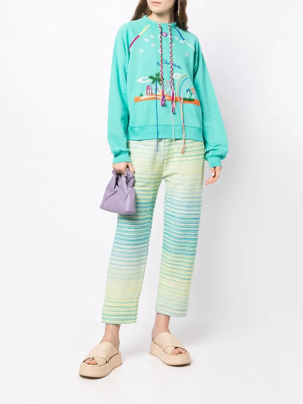 Mira Mikati Sweater met borduurwerk - Groen