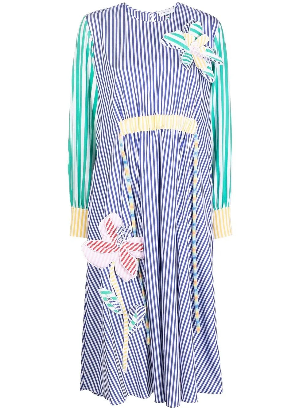 

Mira Mikati vestido midi con aplique floral - Azul