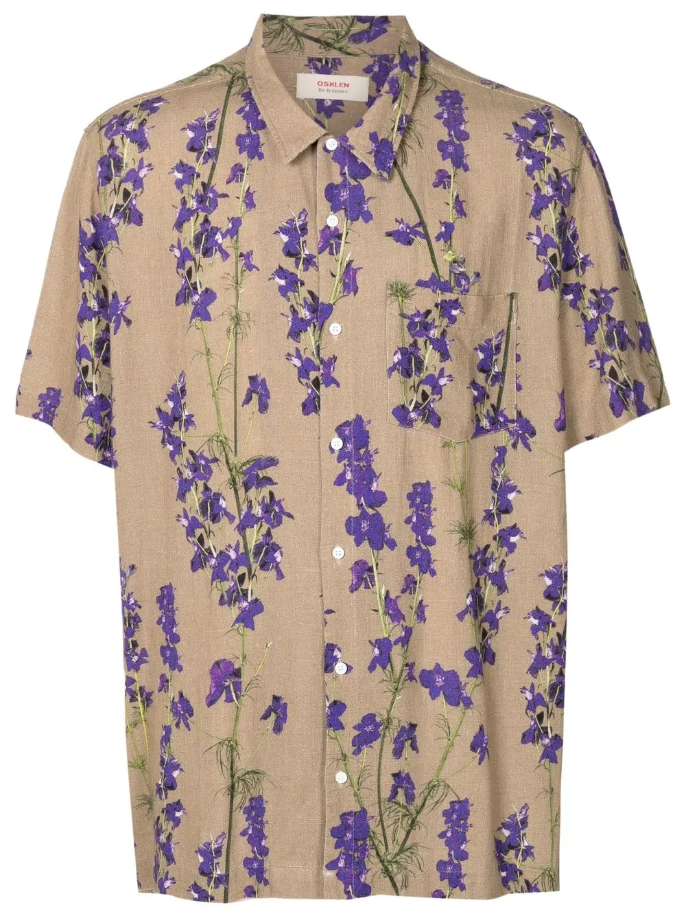 

Osklen floral-print short-sleeve shirt - Brown