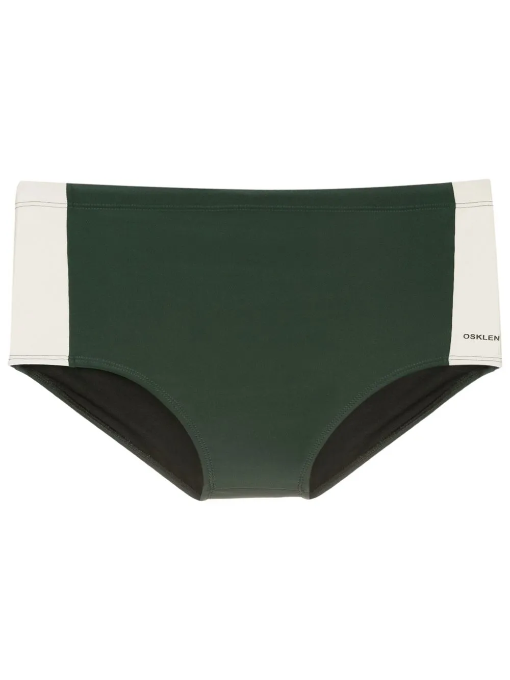 

Osklen side logo-print detail swim trunks - Green