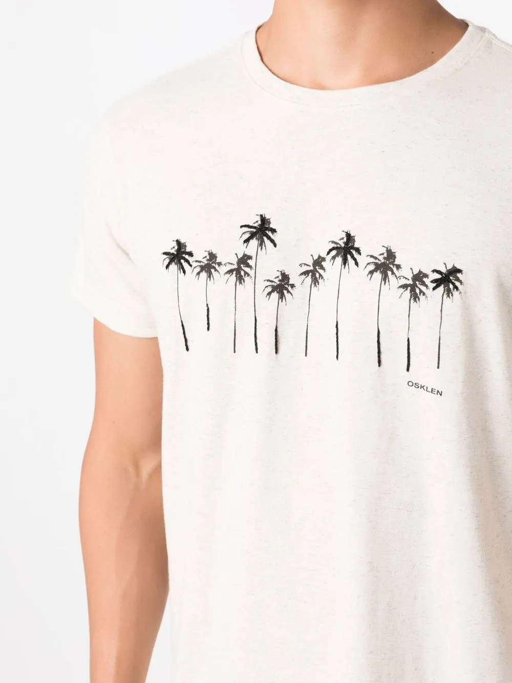 Osklen Palm Tree-print T-shirt In Neutrals