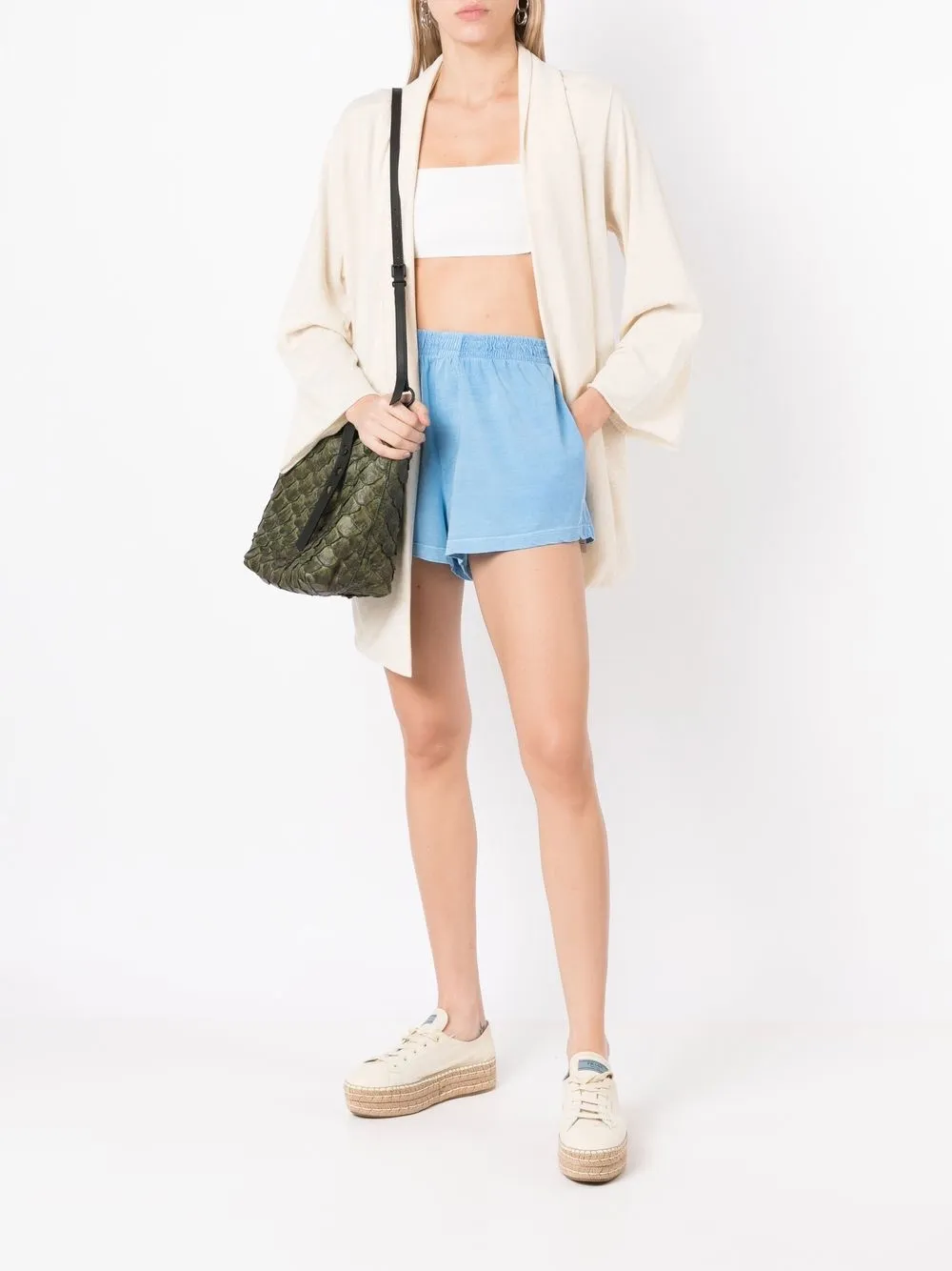 Osklen High waist shorts - Blauw
