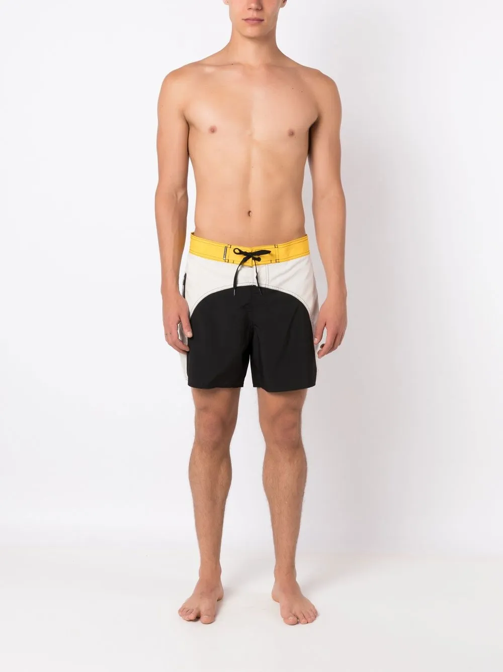 Osklen Shorts met colourblocking - Beige