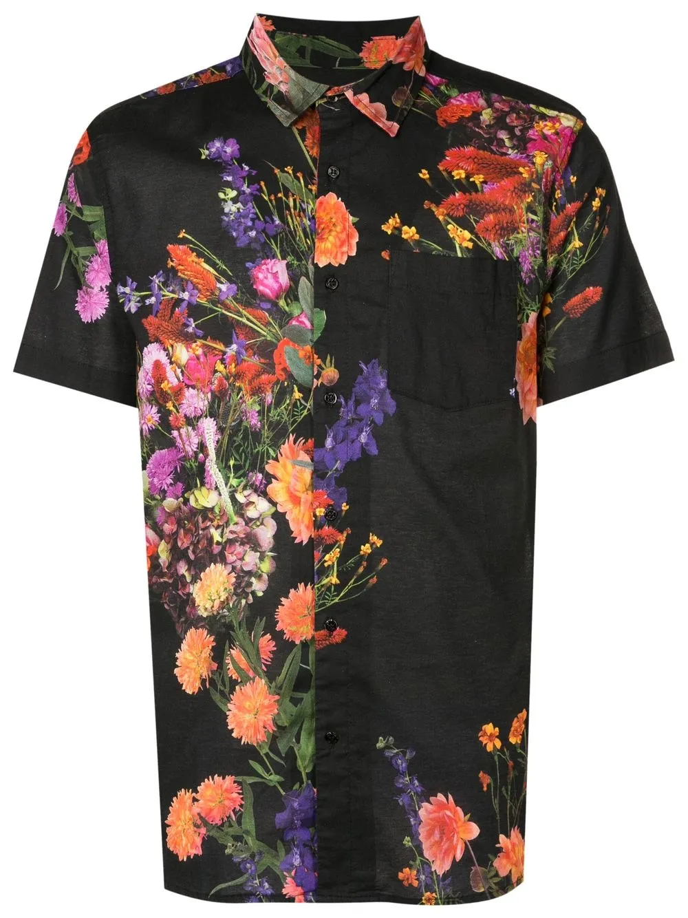 

Osklen floral-print short-sleeve shirt - Black