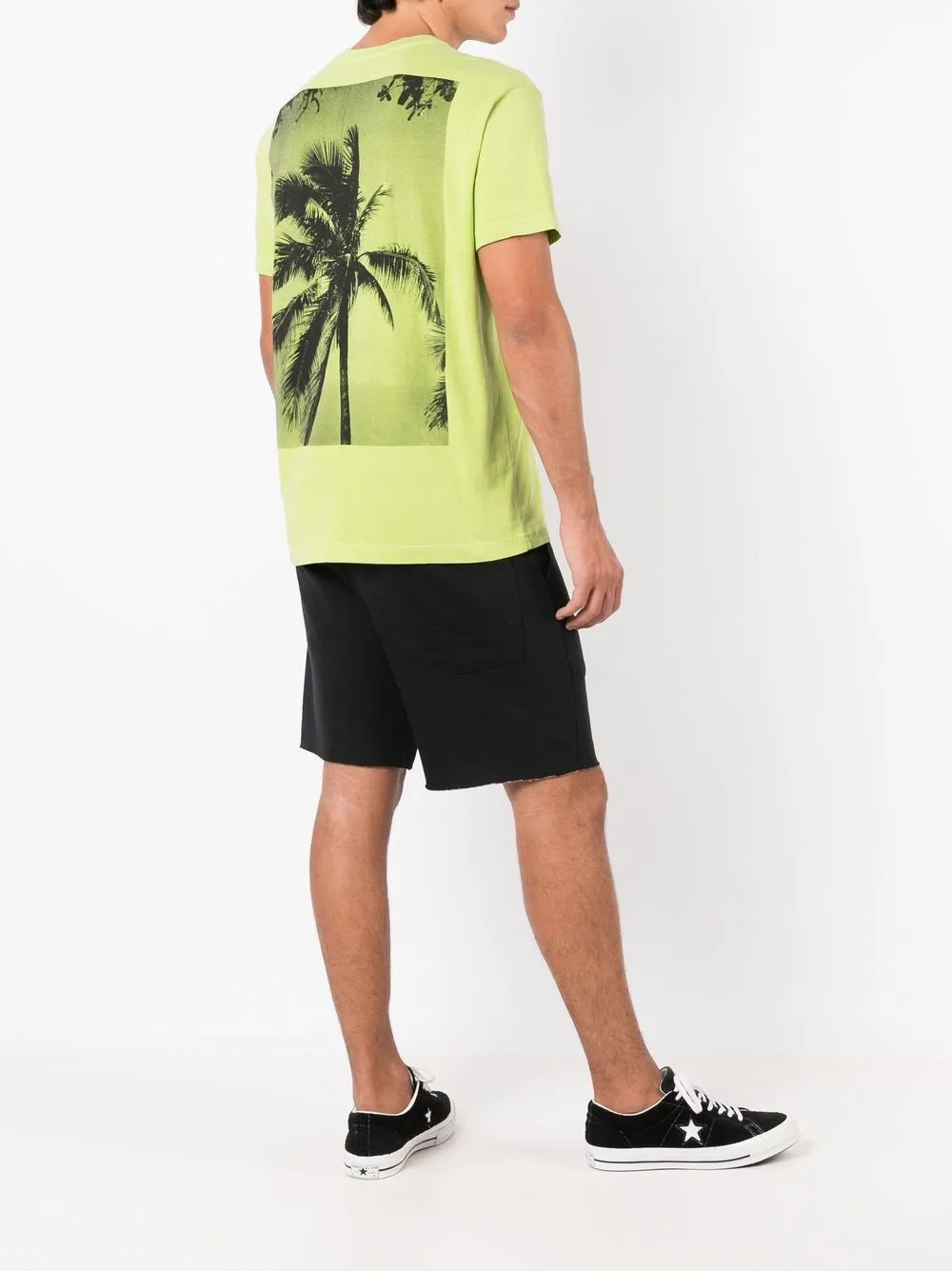 Osklen T-shirt met palmboomprint - Groen