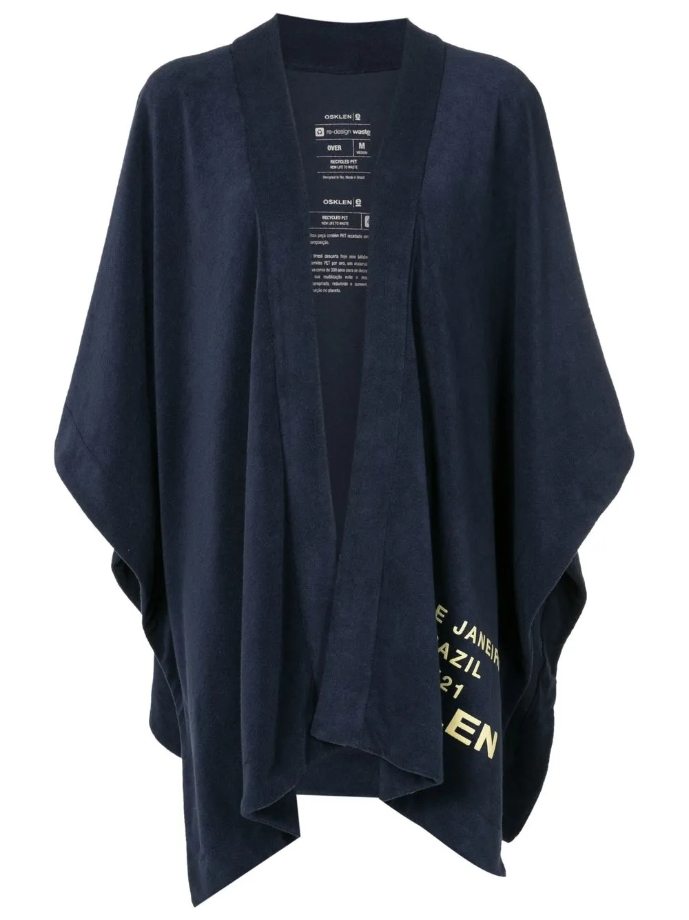 Osklen Asymmetrische kimono Blauw