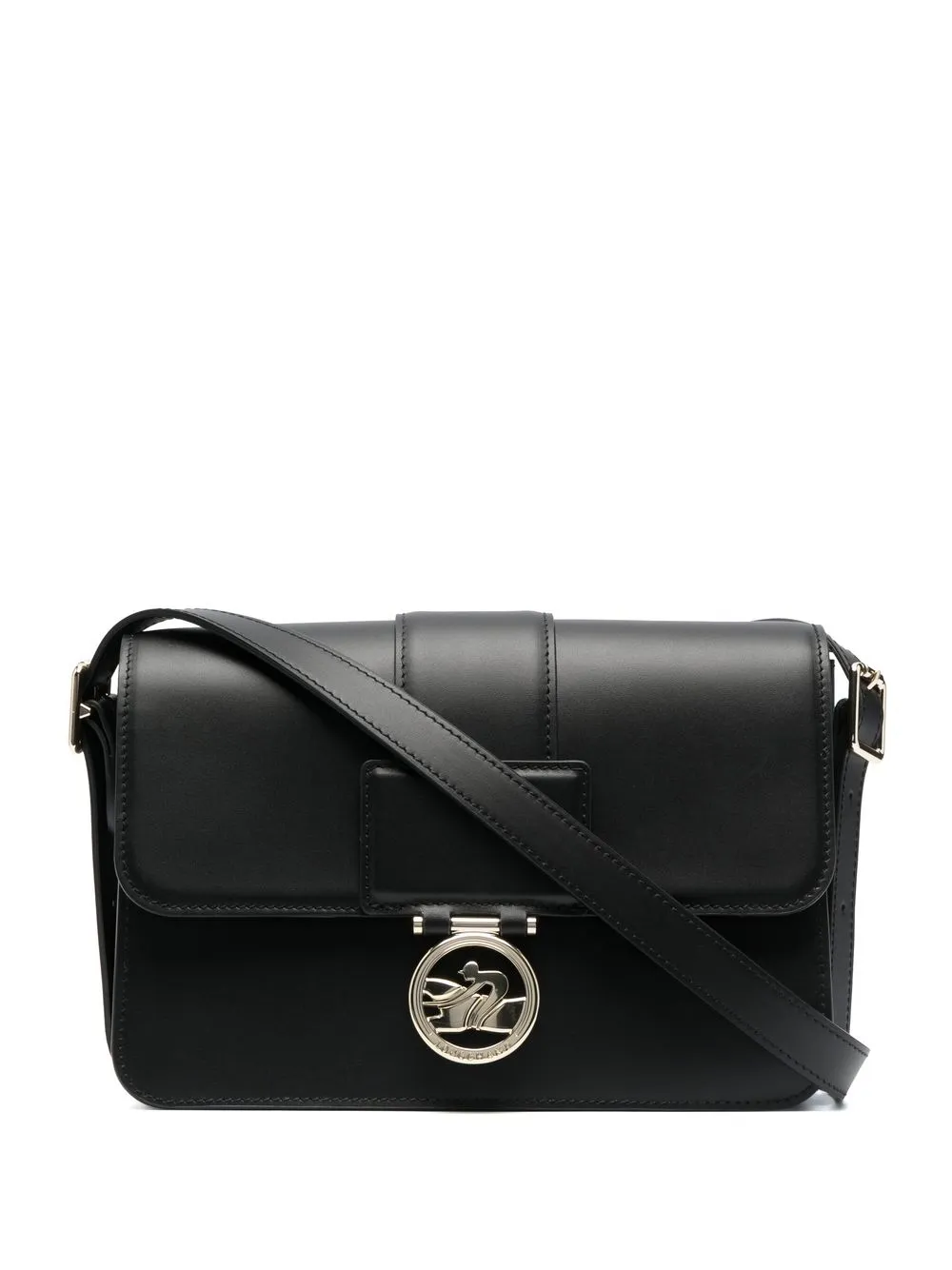 

Longchamp logo-plaque cross body bag - Black