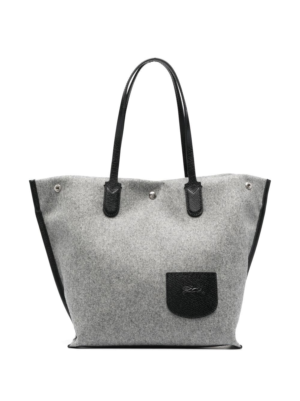 Longchamp embossed-logo Felt Tote Bag - Farfetch