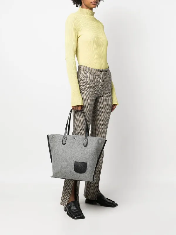 longchamp embossed tote