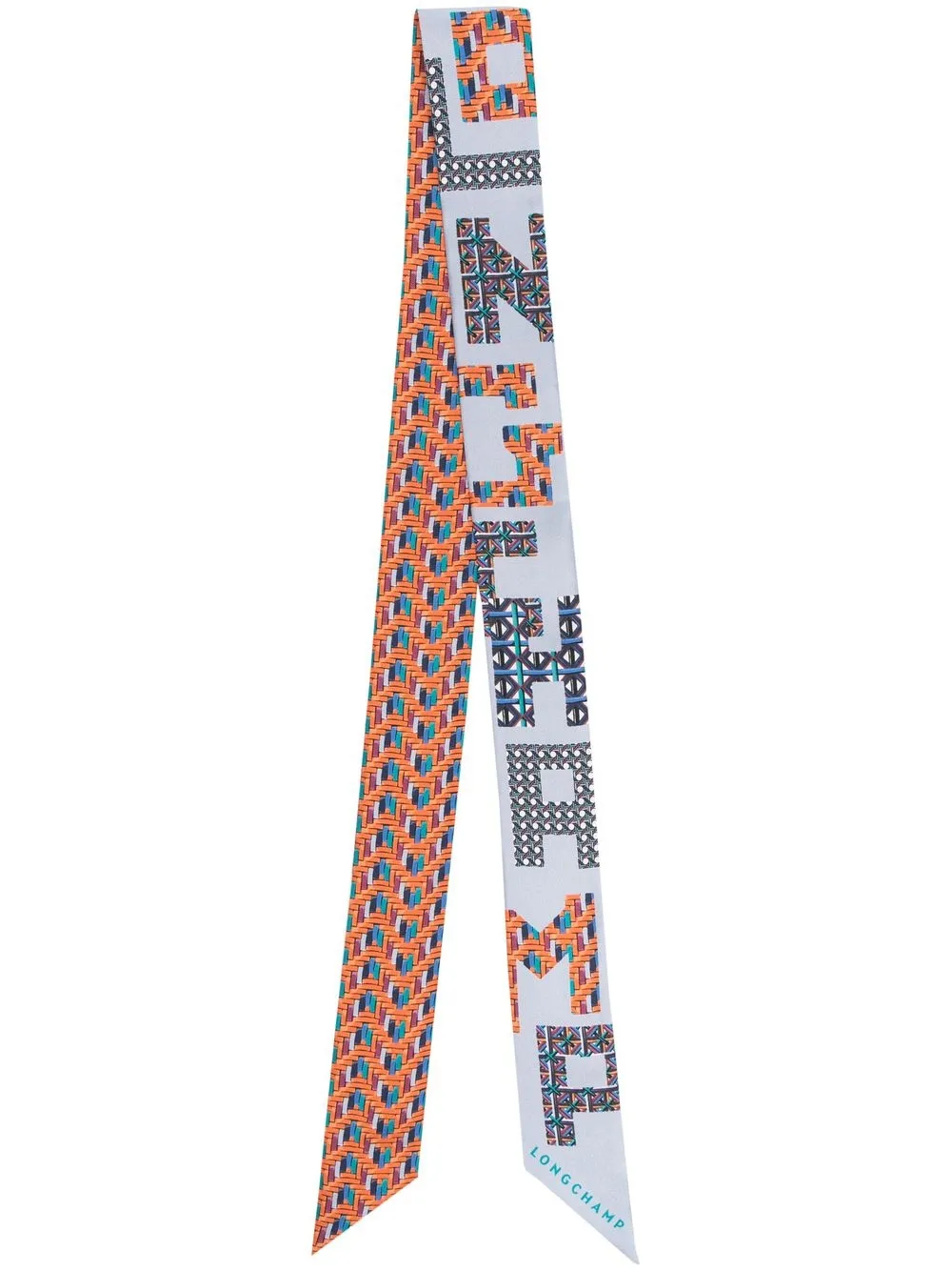 

Longchamp graphic-print scarf - Orange