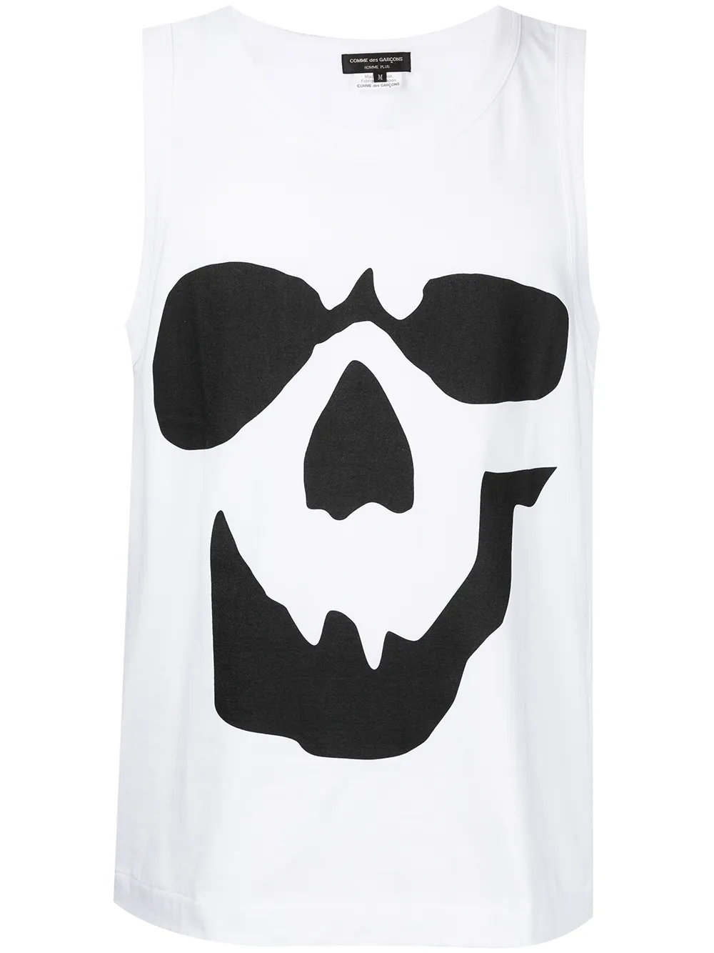 

Comme Des Garçons Homme Plus camiseta con calavera estampada - Blanco