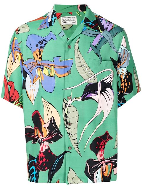 WACKO MARIA floral-print Cuban shirt