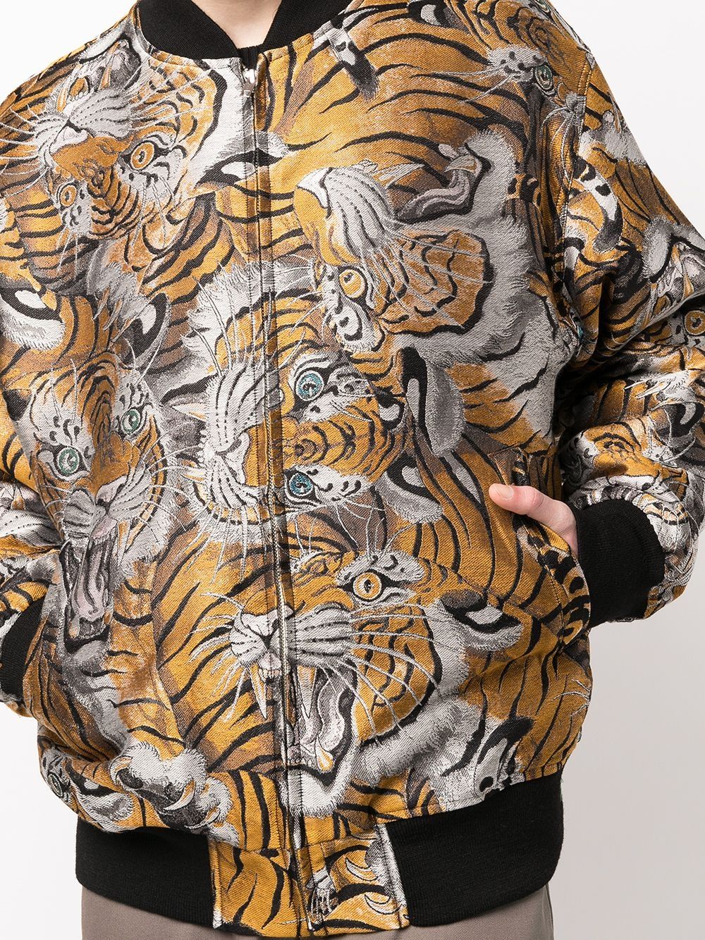 WACKO MARIA x Tim Lehi tiger-jacquard Bomber Jacket - Farfetch