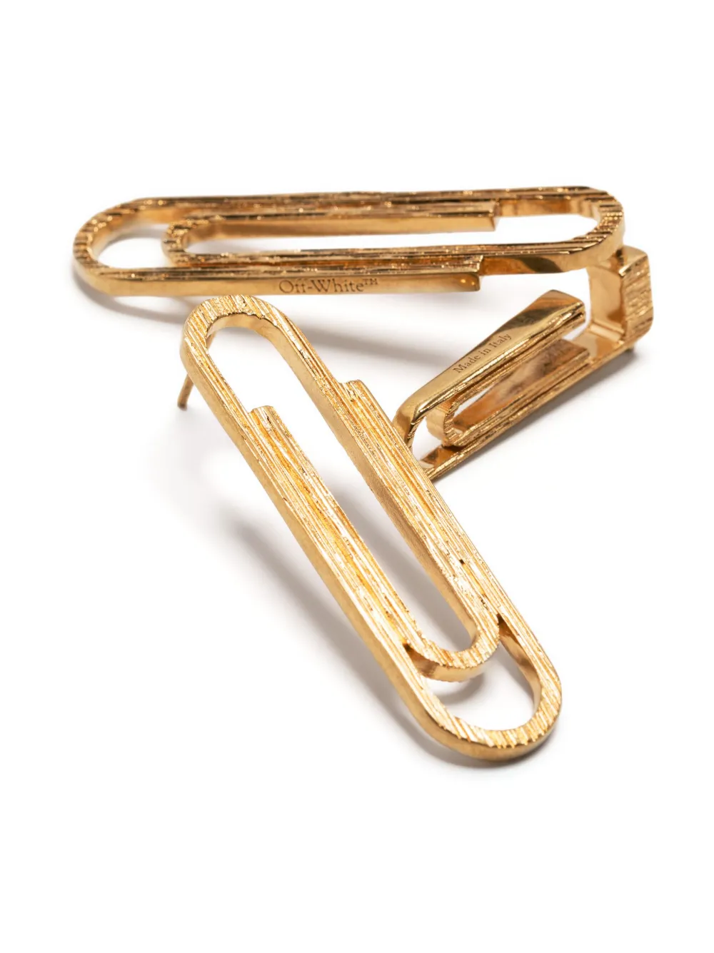 Off white paperclip earrings Clearance