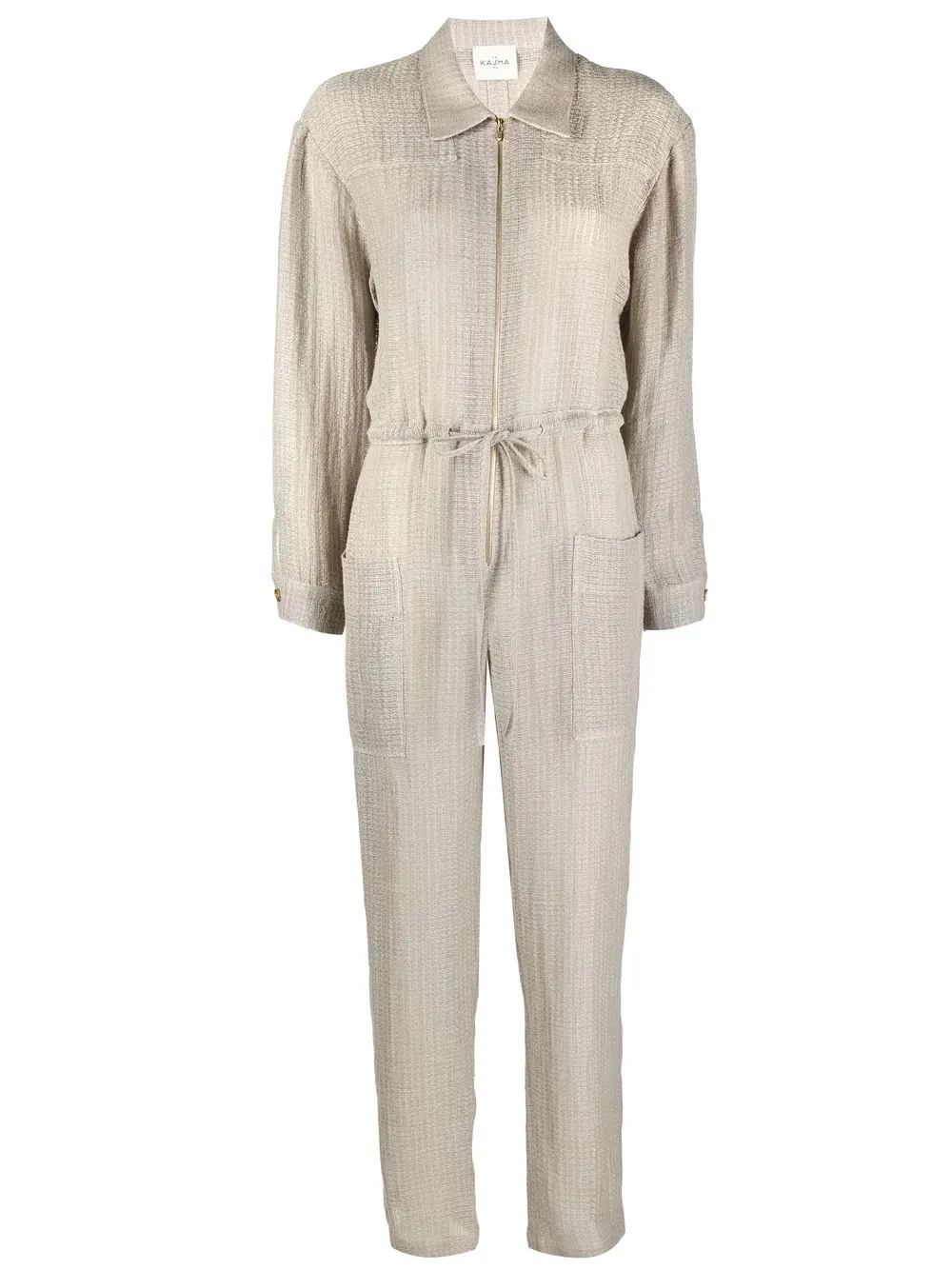 

Le Kasha Jawadah drawstring organic linen jumpsuit - Neutrals