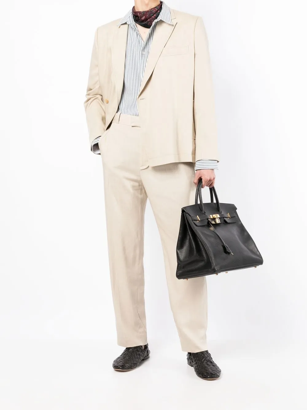 Pre-owned Hermes 2002 Birkin 40 Bag In Black