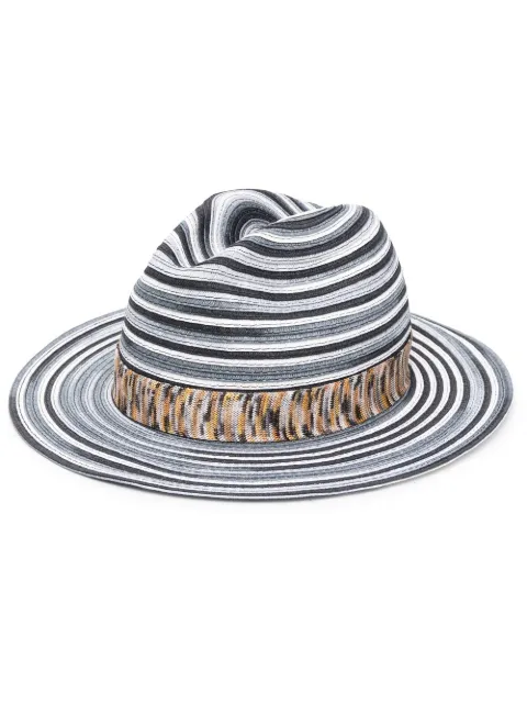 Missoni stripe woven sun hat