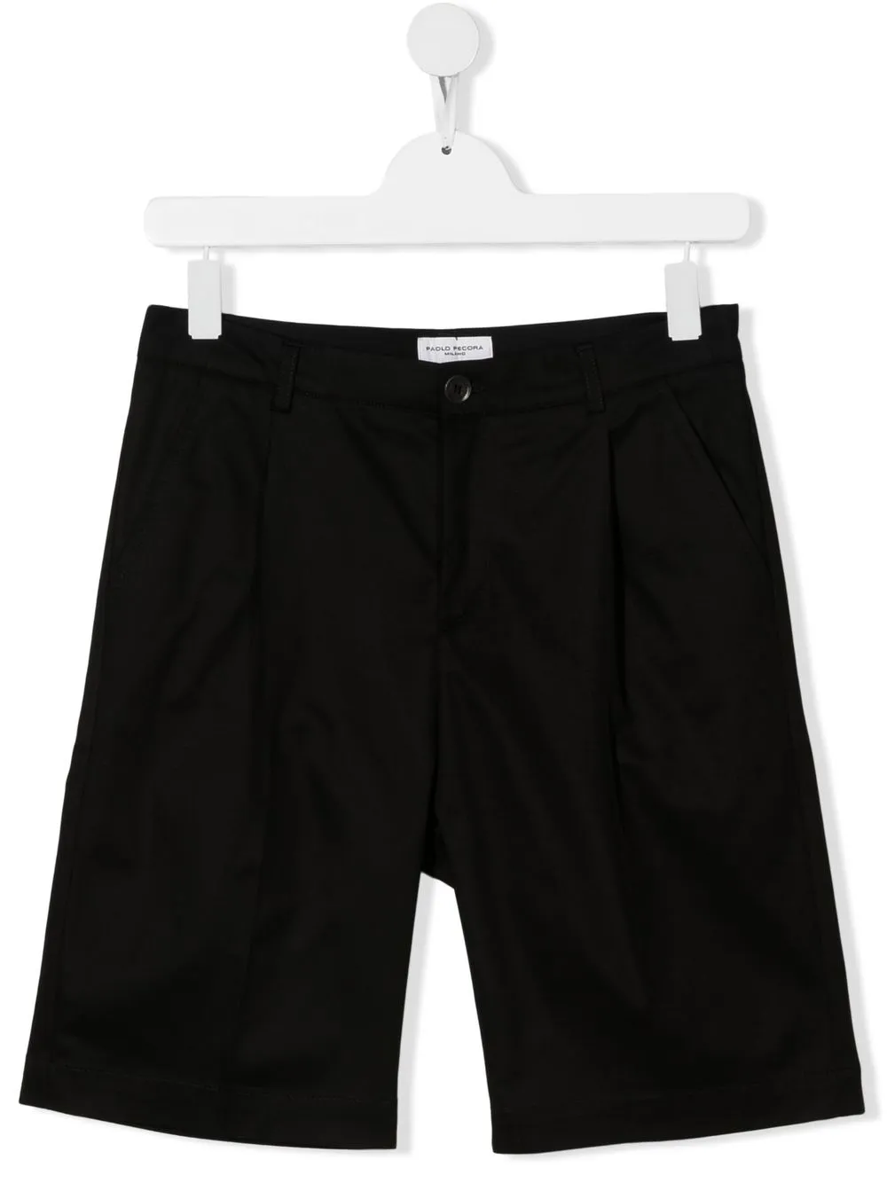 

Paolo Pecora Kids TEEN pleat-detail cotton shorts - Black