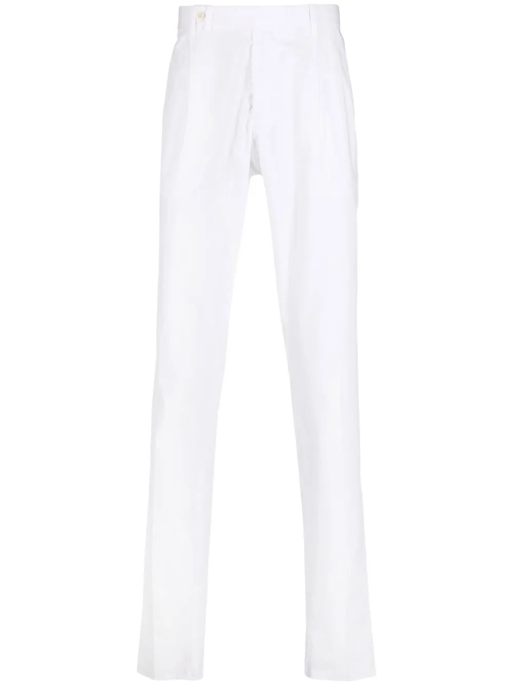 

Malo pressed-crease cotton straight-leg trousers - White