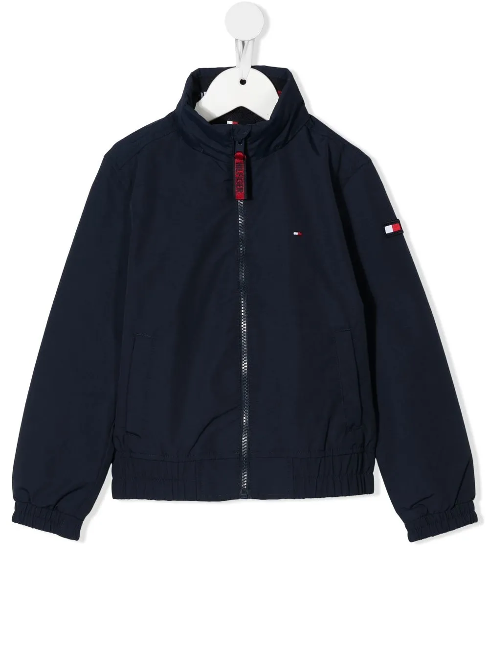 

Tommy Hilfiger Junior chamarra con cierre y parche del logo - Azul