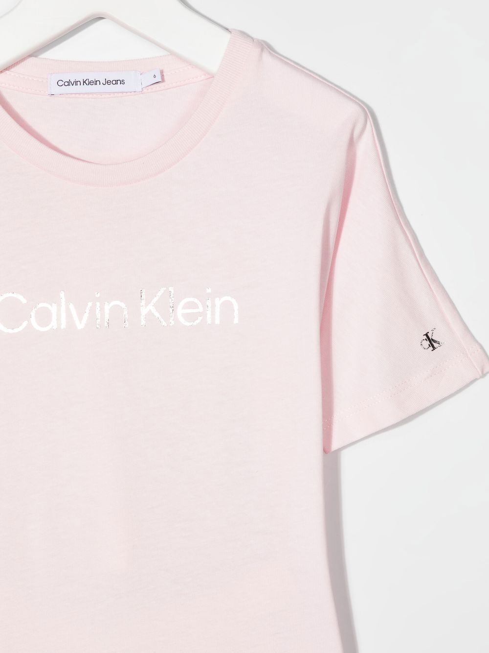 Shop Calvin Klein Logo-print T-shirt Dress In Pink