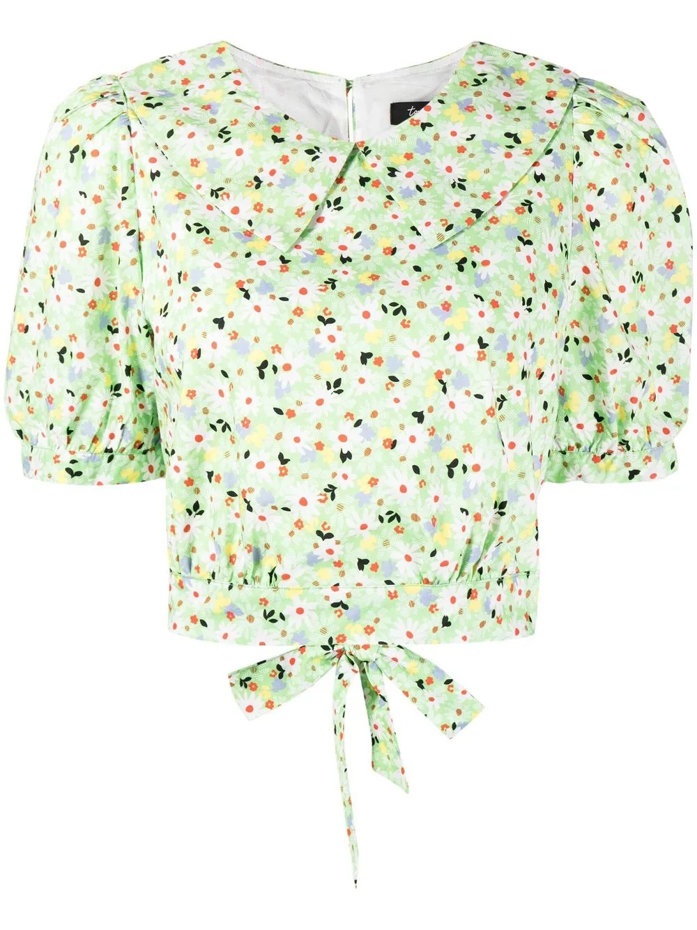 

tout a coup floral-print tie-waist blouse - Green