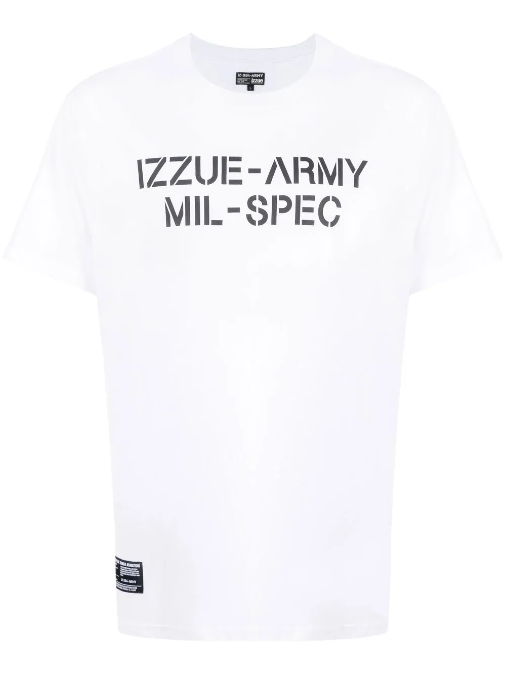 

izzue playera manga corta con logo estampado - Blanco