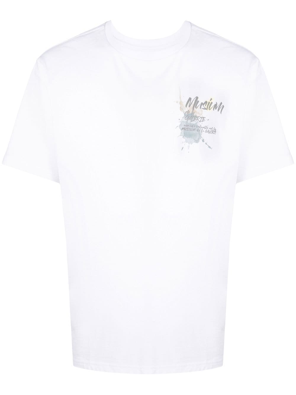 

Musium Div. playera con logo gráfico estampado - Blanco