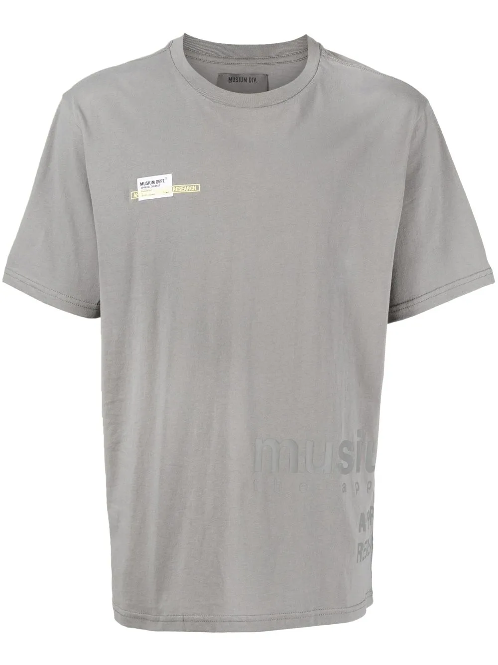 

Musium Div. logo-patch cotton T-shirt - Grey