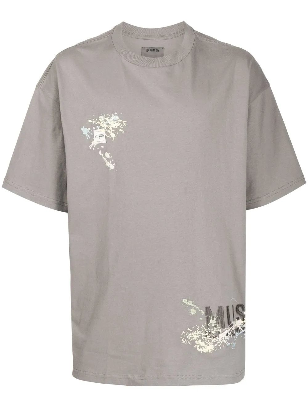 

Musium Div. playera con salpicaduras de pintura estampadas - Gris